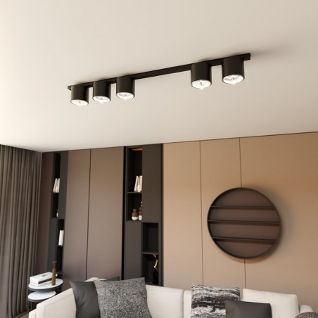 Lampa spot 5 punktowa Nano 116cm czarna Emibig