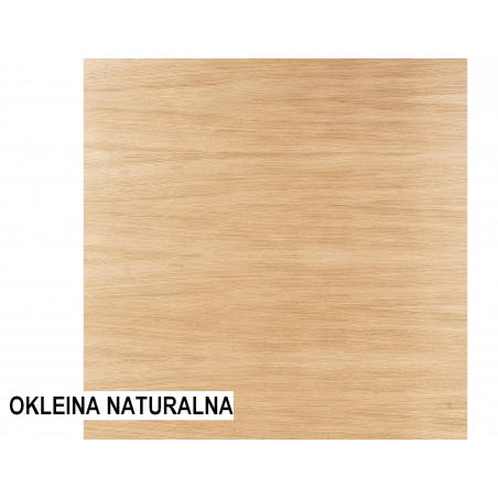 Stół kwadratowy na jednej nodze Puro 80x80 laminat dąb/czarny marki Signal
