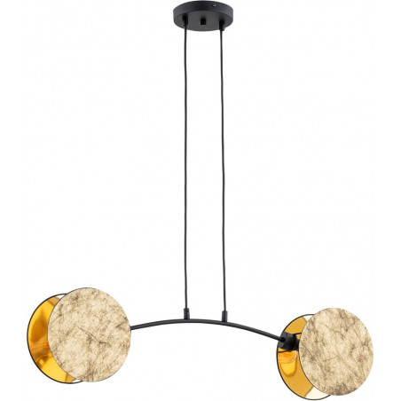 Lampa wisząca 2 punktowa z abażurami Motif 82 złota Emibig