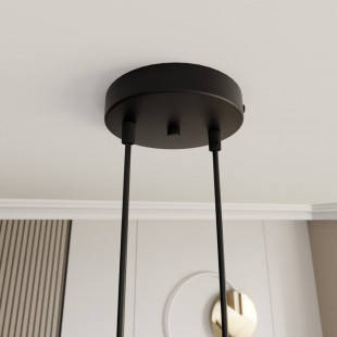 Lampa wisząca 2 punktowa z abażurami Motif 82 złota Emibig
