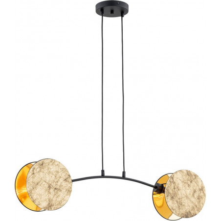 Lampa wisząca 2 punktowa z abażurami Motif 82 złota Emibig