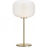 Lampa stołowa szklana glamour Sober Mosiądz/Biały marki Markslojd