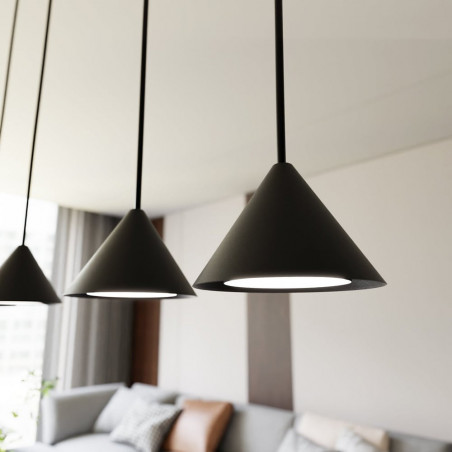 Lampa wisząca 4 punktowa na listwie Elit 90cm czarna Emibig