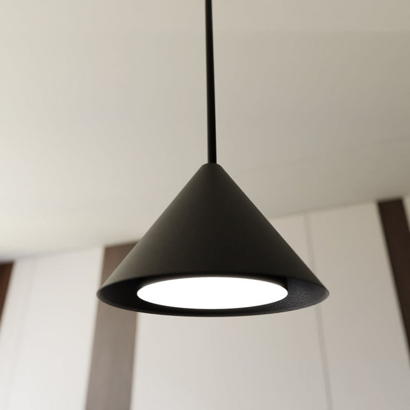 Lampa wisząca potrójna na listwie Elit 70cm czarna Emibig