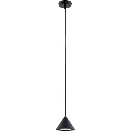 Lampa wisząca stożek Elit 12cm czarna Emibig