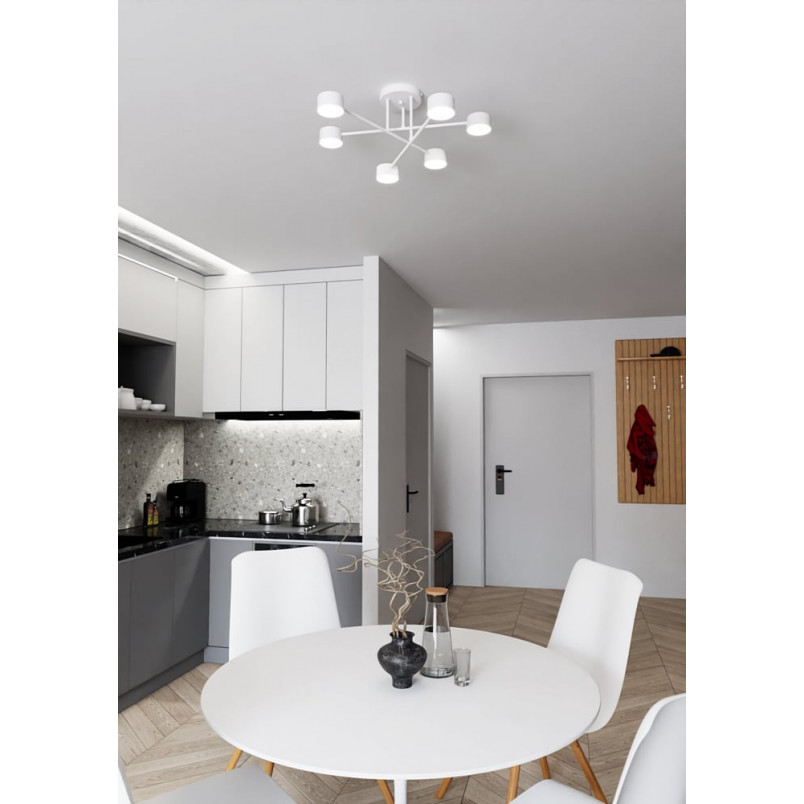 Lampa sufitowa 6 punktowa Halo VI 60cm biała Emibig