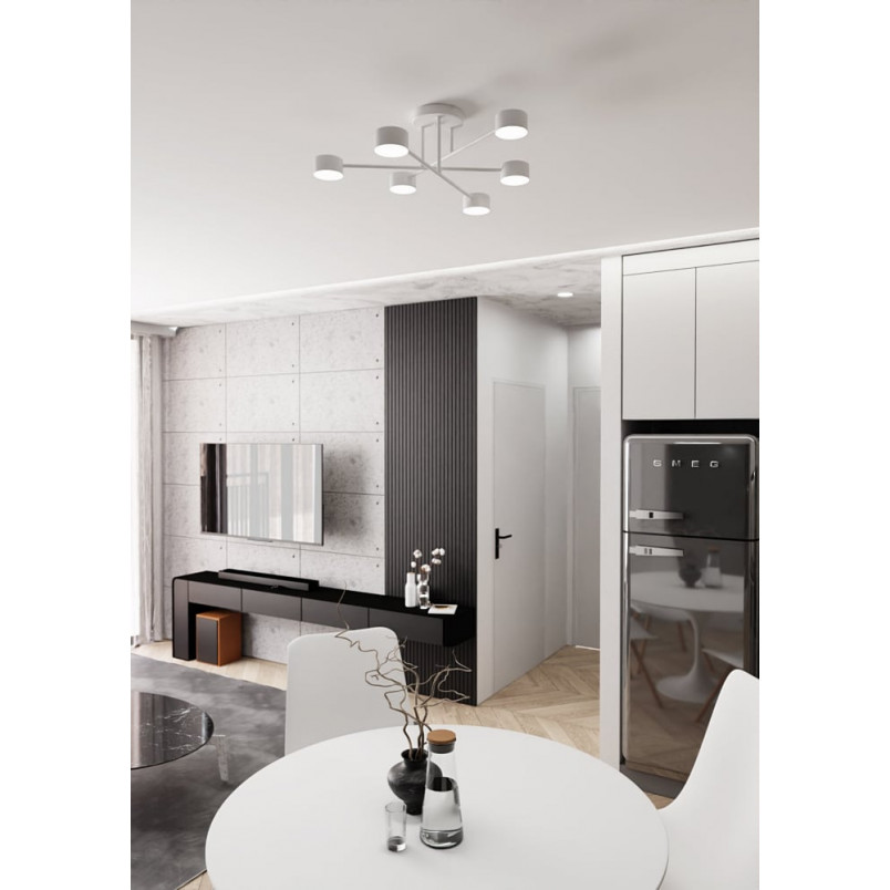 Lampa sufitowa 6 punktowa Halo VI 60cm biała Emibig