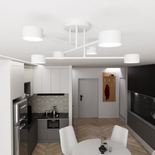 Lampa sufitowa 6 punktowa Halo VI 60cm biała Emibig