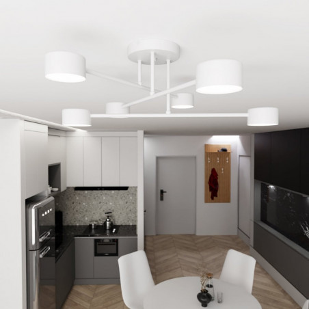 Lampa sufitowa 6 punktowa Halo VI 60cm biała Emibig