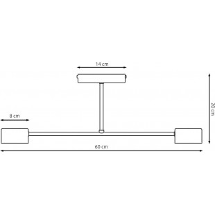 Lampa sufitowa podwójna Halo II 60cm biała Emibig