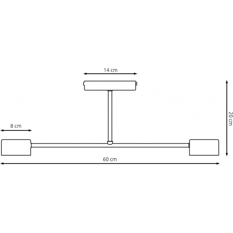 Lampa sufitowa podwójna Halo II 60cm biała Emibig