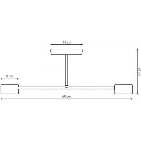 Lampa sufitowa podwójna Halo II 60cm biała Emibig