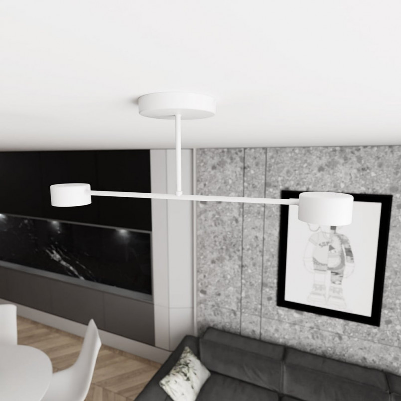 Lampa sufitowa podwójna Halo II 60cm biała Emibig