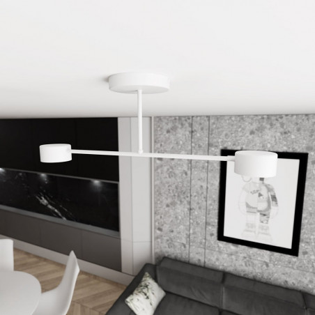 Lampa sufitowa podwójna Halo II 60cm biała Emibig