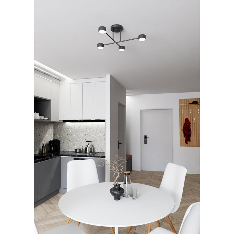 Lampa sufitowa 6 punktowa Halo VI 60cm czarna Emibig