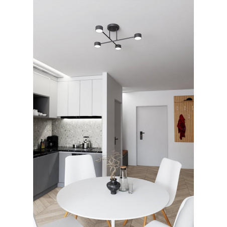 Lampa sufitowa 6 punktowa Halo VI 60cm czarna Emibig