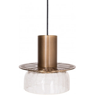 Lampa wisząca szklana Signature LED A 15cm przeźroczysty / mosiądz MaxLight