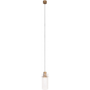 Lampa wisząca szklana Signature LED B 15cm przeźroczysty / mosiądz MaxLight