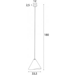 Lampa wisząca drewniana stożek Sakura 33,5cm odcień dębu MaxLight