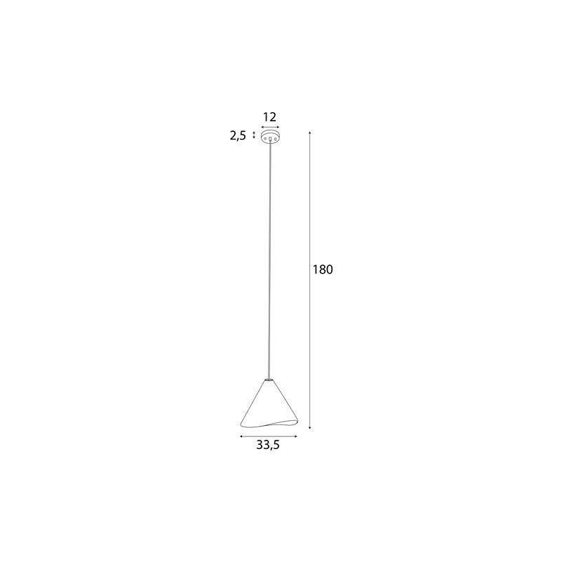 Lampa wisząca drewniana stożek Sakura 33,5cm odcień dębu MaxLight