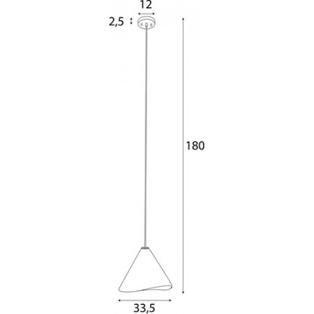 Lampa wisząca drewniana stożek Sakura 33,5cm odcień dębu MaxLight