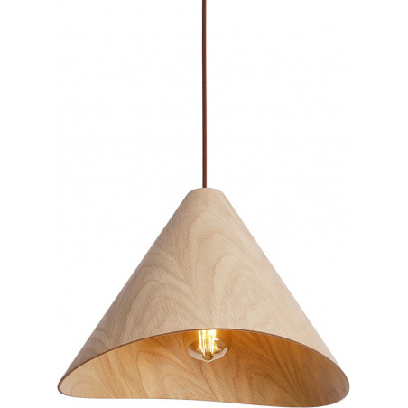 Lampa wisząca drewniana stożek Sakura 33,5cm odcień dębu MaxLight