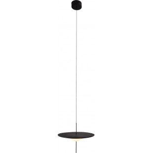 Lampa wisząca designerska z płaskim kloszem Cone LED 39cm czarna MaxLight