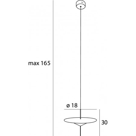 Lampa wisząca designerska z płaskim kloszem Cone LED 17,5cm czarna MaxLight