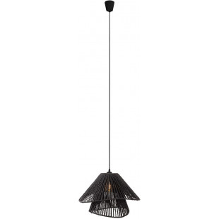 Lamp wisząca pleciona boho Amalfii II 45cm czarna MaxLight