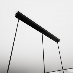 Lampa wisząca szklana potrójna Istar III czarny/multikolor marki Emibig