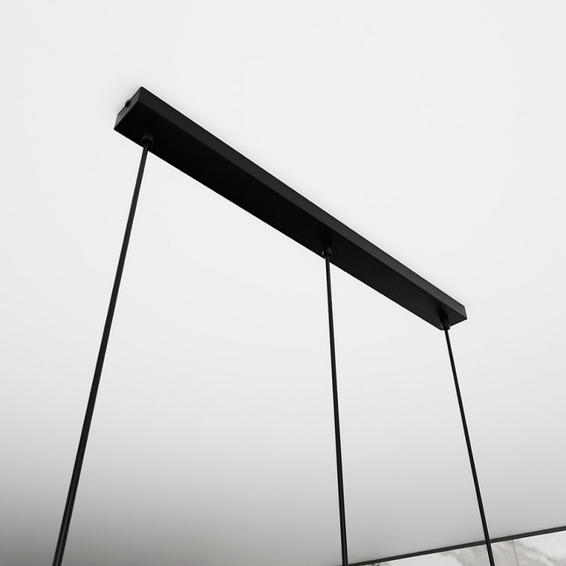 Lampa wisząca szklana potrójna Istar III czarny/multikolor marki Emibig