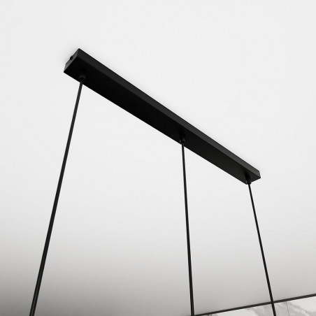 Lampa wisząca szklana potrójna Istar III czarny/multikolor marki Emibig