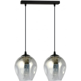 Lampa wisząca szklana podwójna Istar II czarno-grafitowa marki Emibig