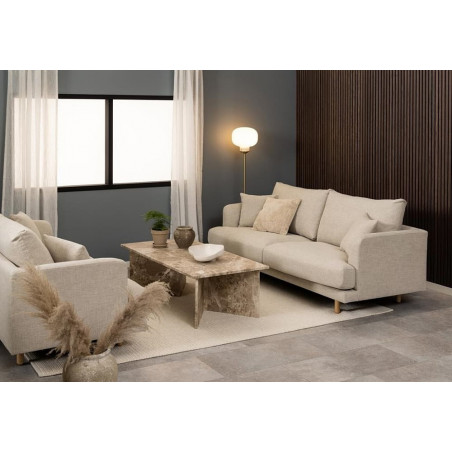 Stolik marmurowy Vega 140x70cm beżowy Actona