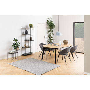 Stolik okrągły marmurowy Avila 52cm H40cm czarny marmur / czarny Actona
