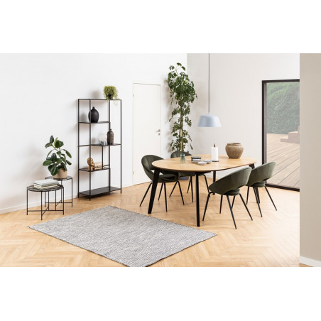 Stolik okrągły marmurowy Avila 52cm H40cm czarny marmur / czarny Actona
