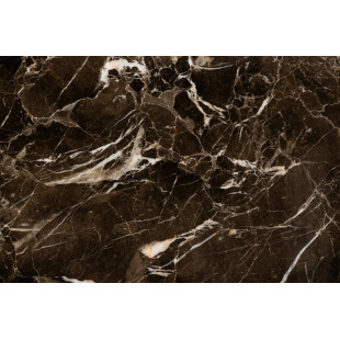Stolik okrągły marmurowy Avila 52cm H40cm brązowy marmur / czarny Actona