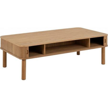 Stolik fornirowany ze schowkiem Langley 130x70cm dąb Actona