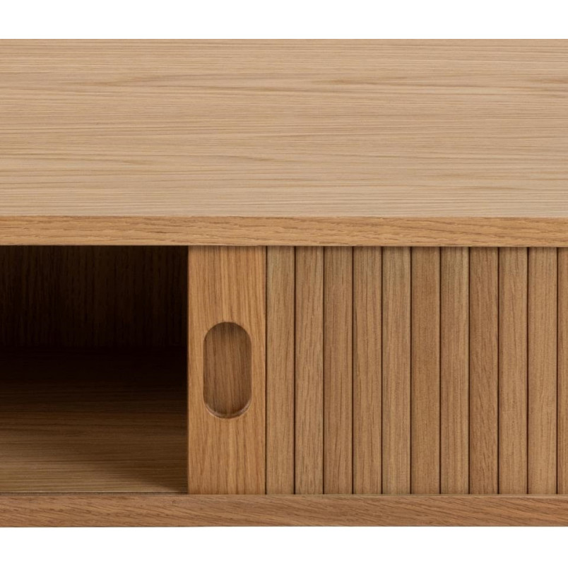 Stolik fornirowany ze schowkiem Langley 130x70cm dąb Actona