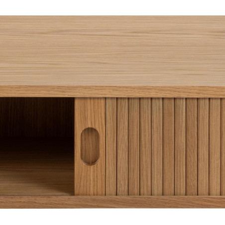 Stolik fornirowany ze schowkiem Langley 130x70cm dąb Actona