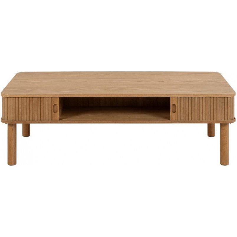 Stolik fornirowany ze schowkiem Langley 130x70cm dąb Actona