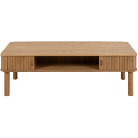 Stolik fornirowany ze schowkiem Langley 130x70cm dąb Actona