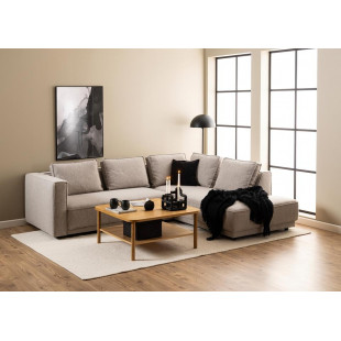Stolik fornirowany kwadratowy z półką Banbury 90x90cm dąb Actona