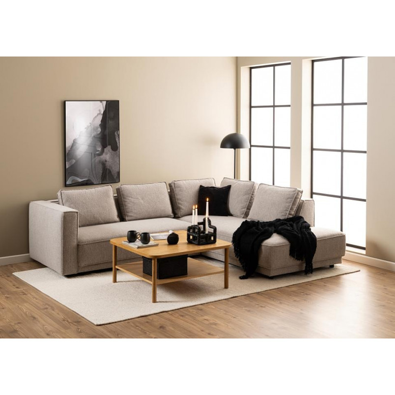 Stolik fornirowany kwadratowy z półką Banbury 90x90cm dąb Actona