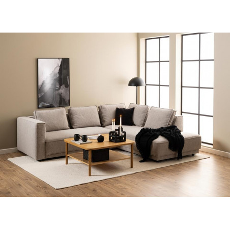 Stolik fornirowany kwadratowy z półką Banbury 90x90cm dąb Actona