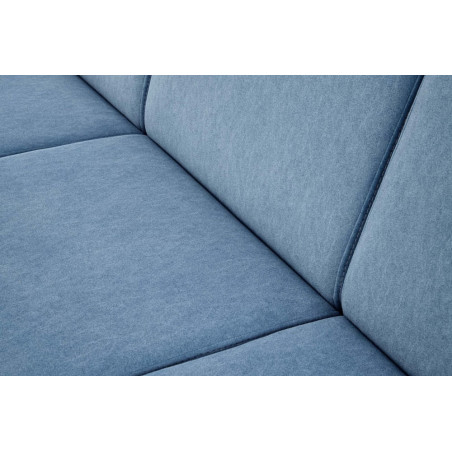 Sofa 3 osobowa prl / vintage Milano 175cm orzech / niebieski Castel 74 Halmar