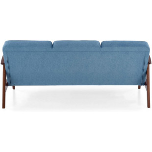 Sofa 3 osobowa prl / vintage Milano 175cm orzech / niebieski Castel 74 Halmar