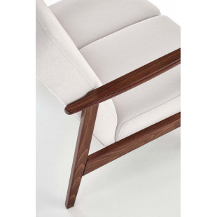 Sofa 2 osobowa prl / vintage Milano 120cm orzech / jasny beż Castel 04 Halmar