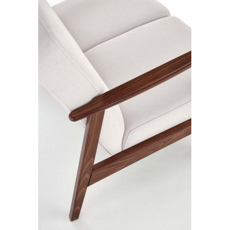 Sofa 2 osobowa prl / vintage Milano 120cm orzech / jasny beż Castel 04 Halmar