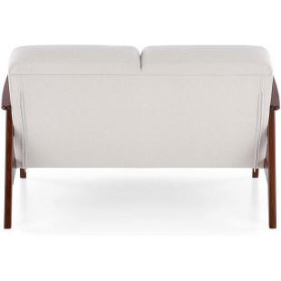 Sofa 2 osobowa prl / vintage Milano 120cm orzech / jasny beż Castel 04 Halmar